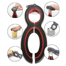 Load image into Gallery viewer, 6 in 1 Multi Function Can Beer Bottle Opener All in One Jar Gripper Can Beer Lid Twist Off Jar Wine Opener Claw VIP